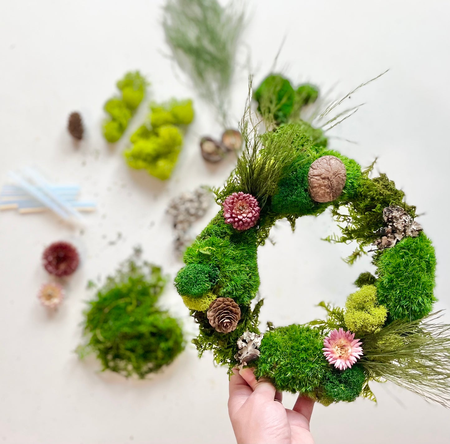 DIY Moss Wall Art Wreath Kit